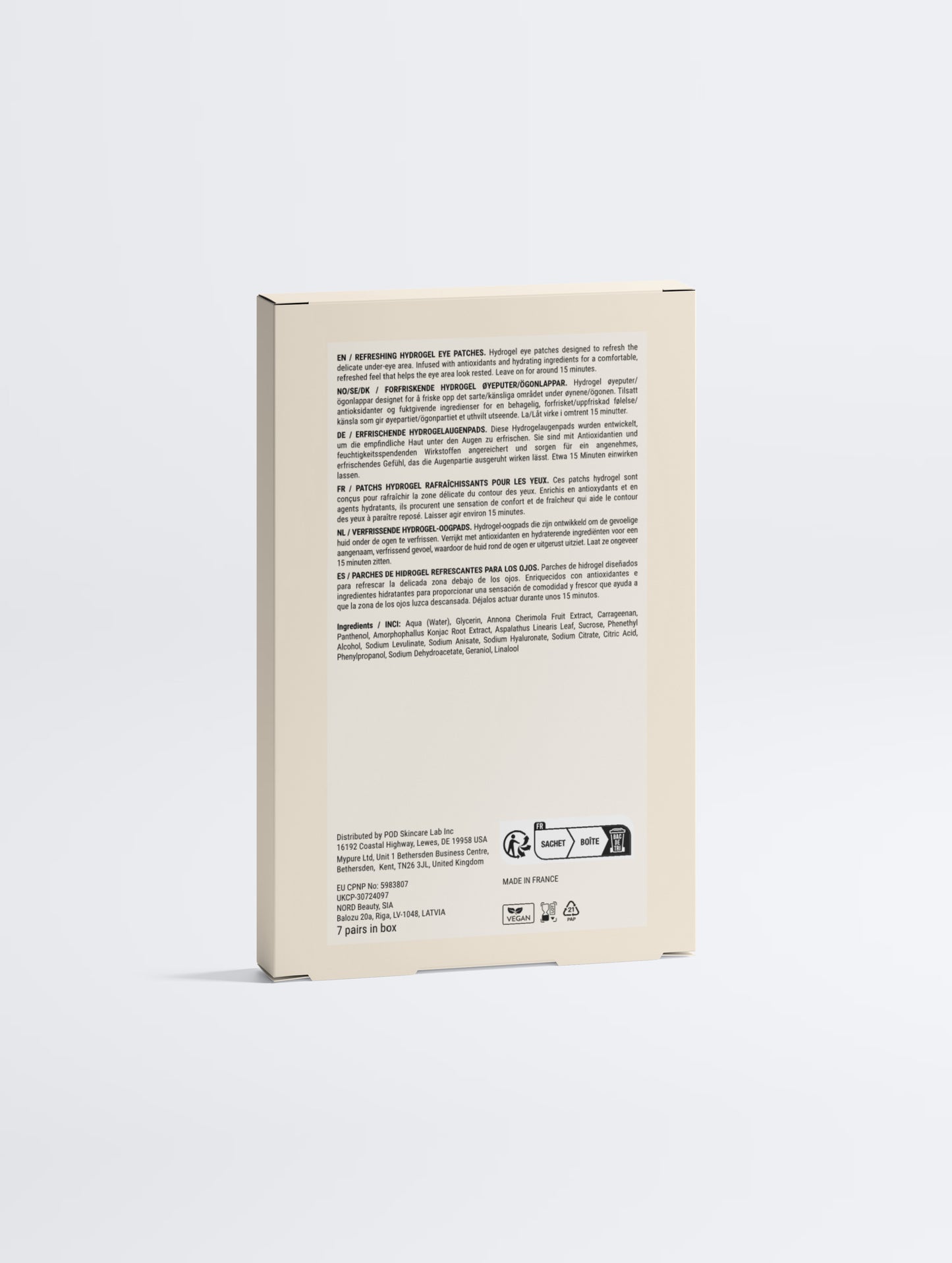Anti-Fatigue Hydrogel Eye Patches