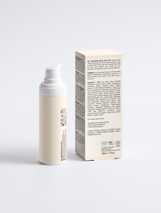 Apsauginis kremas nuo saulės SPF30, su atspalviu