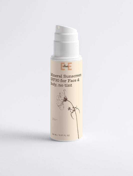 Mineralinis apsauginis kremas nuo saulės SPF30 veidui ir kūnui, be atspalvio