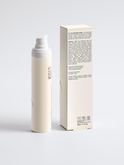Collagen Anti-Age Night Cream - Eluabeauty